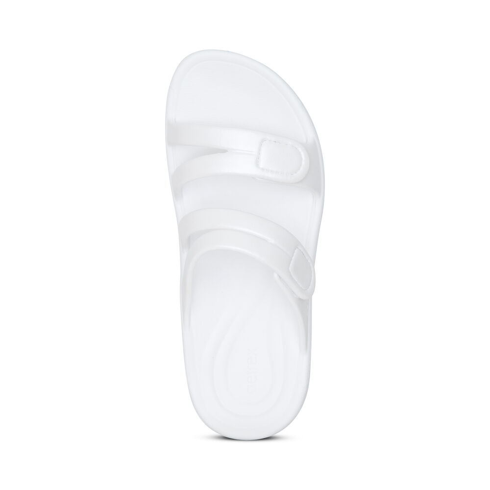 Aetrex Women's Janey Sport Water-Friendly Sandals - White | USA Z1KUF6K